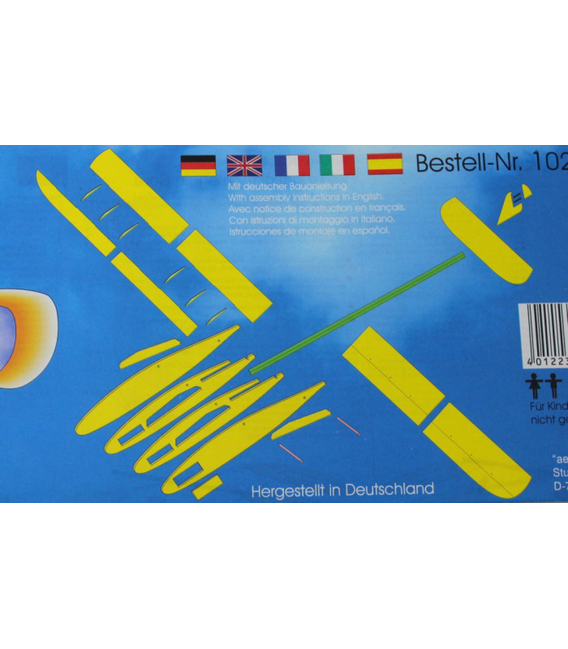 Aeromodel planor de zbor liber BORA KIT (950 mm)