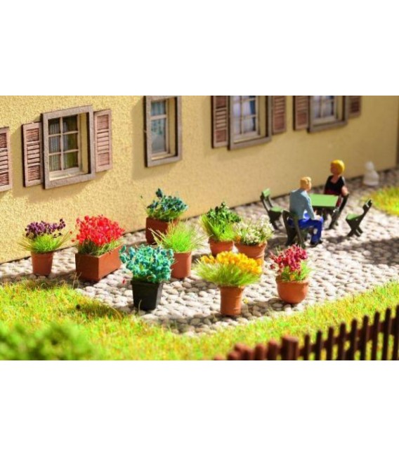 Set 9 ghivece cu plante, H0/TT/N, Noch 14031