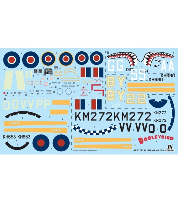 Kit de construit avion MUSTANG Mk. IVA, 1:48, Italeri 2745