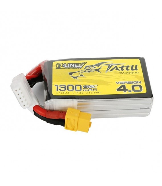 Acumulator LiPo 4S 14.8 V 1300 mAh 130C GENS ACE Tattu R-Line TAA13006S13X6