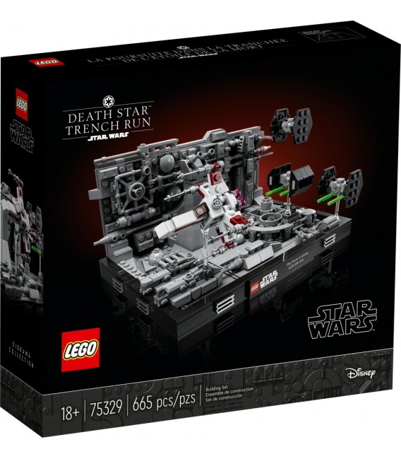 Diorama zborului prin tranșeele de pe Death Star™ LEGO 75329