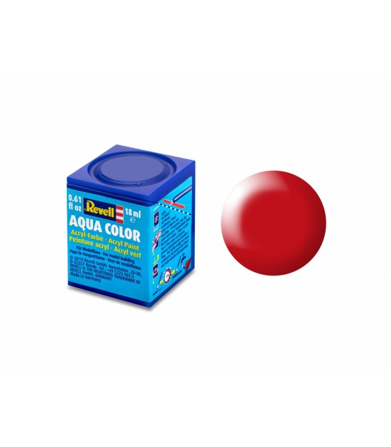 Aqua Color roșu luminos mat mătăsos RAL 3026 Revell 36332