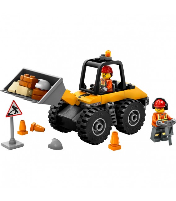 Încărcător pe roti galben pentru constructii LEGO 60450
