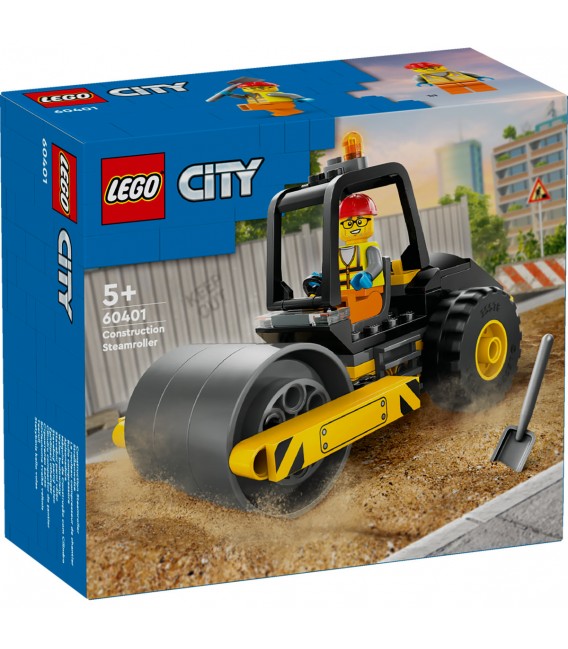 Cilindru compactor de șantier LEGO 60401