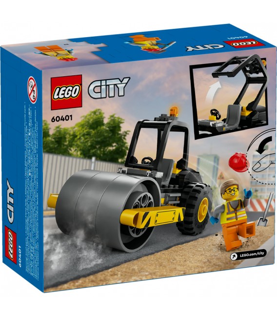Cilindru compactor de șantier LEGO 60401