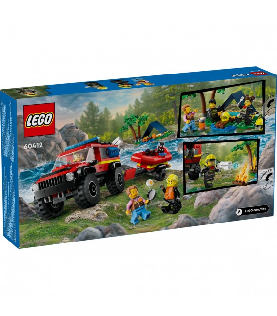 Camion 4X4 și barcă de pompieri LEGO 60412