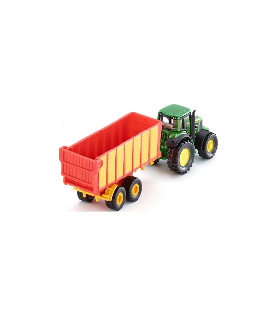 Tractor John Deere 7530 cu remorcă siloz Siku 1650